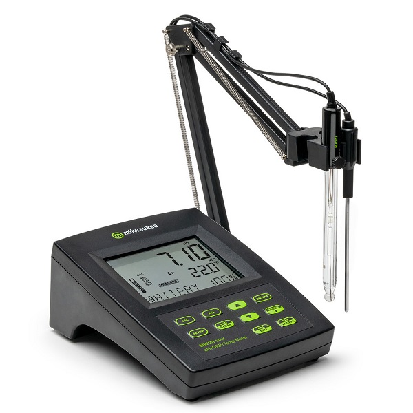 MEDIDOR DE PH DE MESA CON CALIBRACIÓN HASTA 5 PUNTOS Y REGISTRO DE DATOS, MILWAUKEE MW151