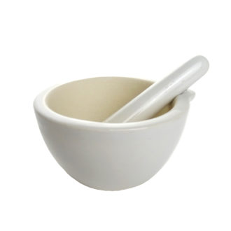 MORTERO DE PORCELANA CON MAZO, 150ML, MORK-150-001